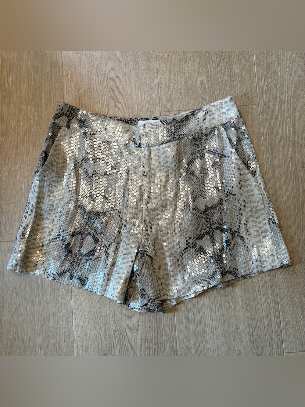 Parker Sequin Snake Print Women’s Silk Shorts size XS
